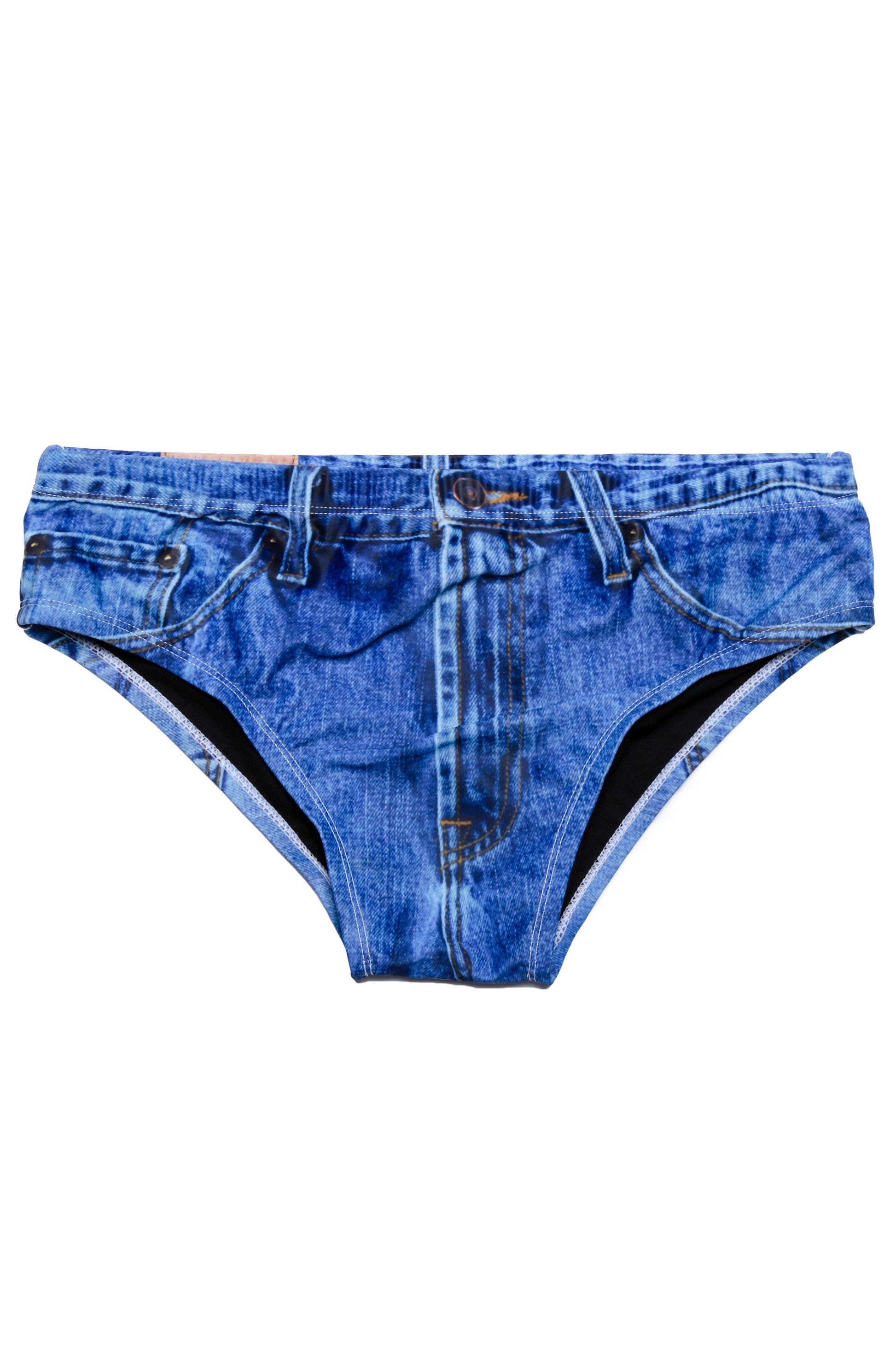  The Daytona Dong Sarong | Denim Print Swim Brief