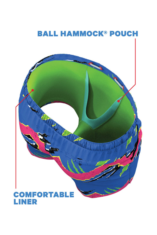  The Melted Popsicle | Retro Neon Ball Hammock® Pouch 5" Swim Trunks