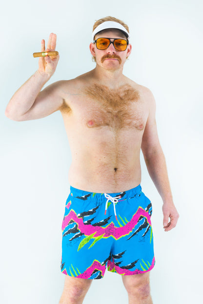  The Melted Popsicle | Retro Neon Ball Hammock® Pouch 5" Swim Trunks