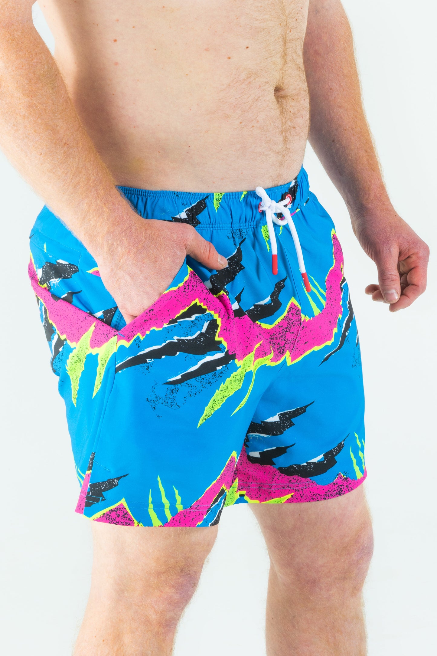  The Melted Popsicle | Retro Neon Ball Hammock® Pouch 5" Swim Trunks